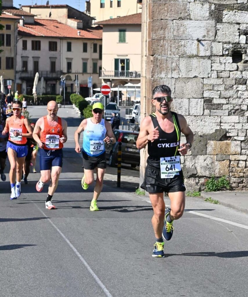 Giuffre alla mezza maratona di Prato 2026